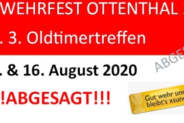 ABSAGE Feuerwehrfest 2020!